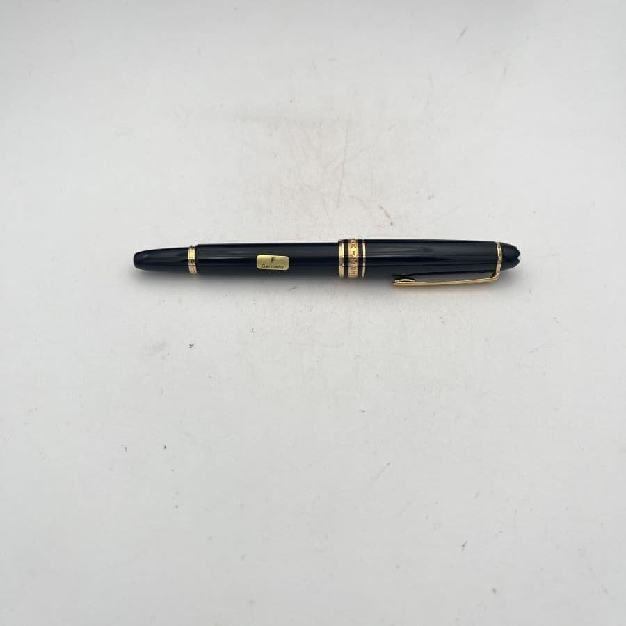Montblanc Meisterstück Mozart Penna Stilografica Edizione Speciale in Resina Nera e Dettagli Dorati - Full Set NOS
