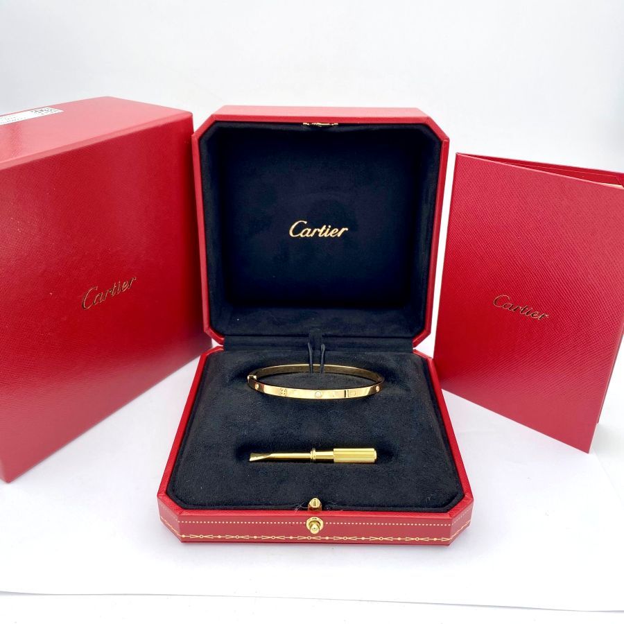 Bracciale Cartier Love Modello Piccolo Mezzo Diamante 6 Diamanti in Oro Giallo 750/1000