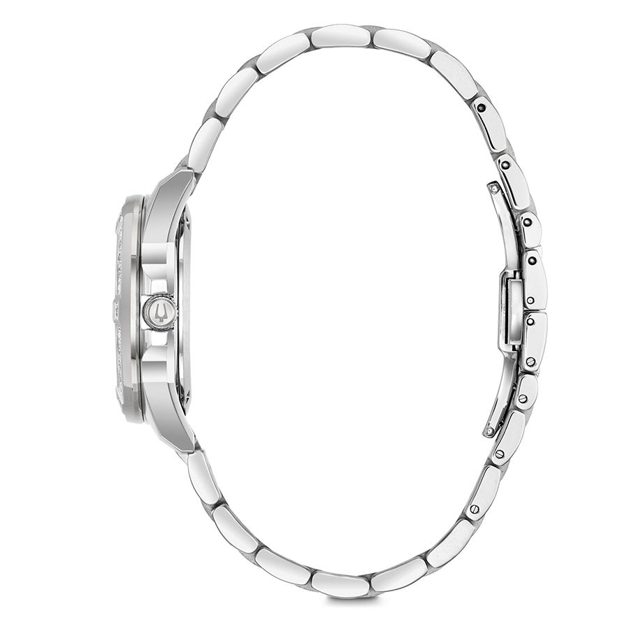 Bulova Marine Star Quadrante Blu Diamanti Acciaio Inossidabile Orologio Donna 96R215