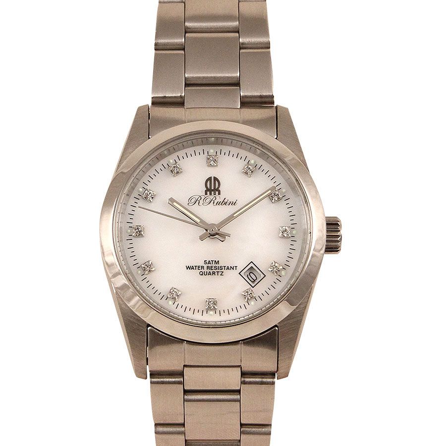 Orologio RRubini Date Classic 36mm Acciaio con Cristalli