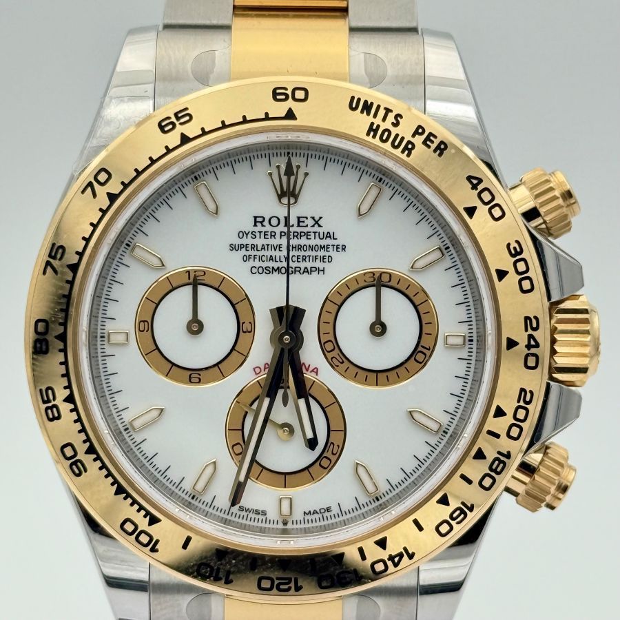 Rolex Cosmograph Daytona Acciaio Oystersteel e Oro Giallo Quadrante Bianco 40mm