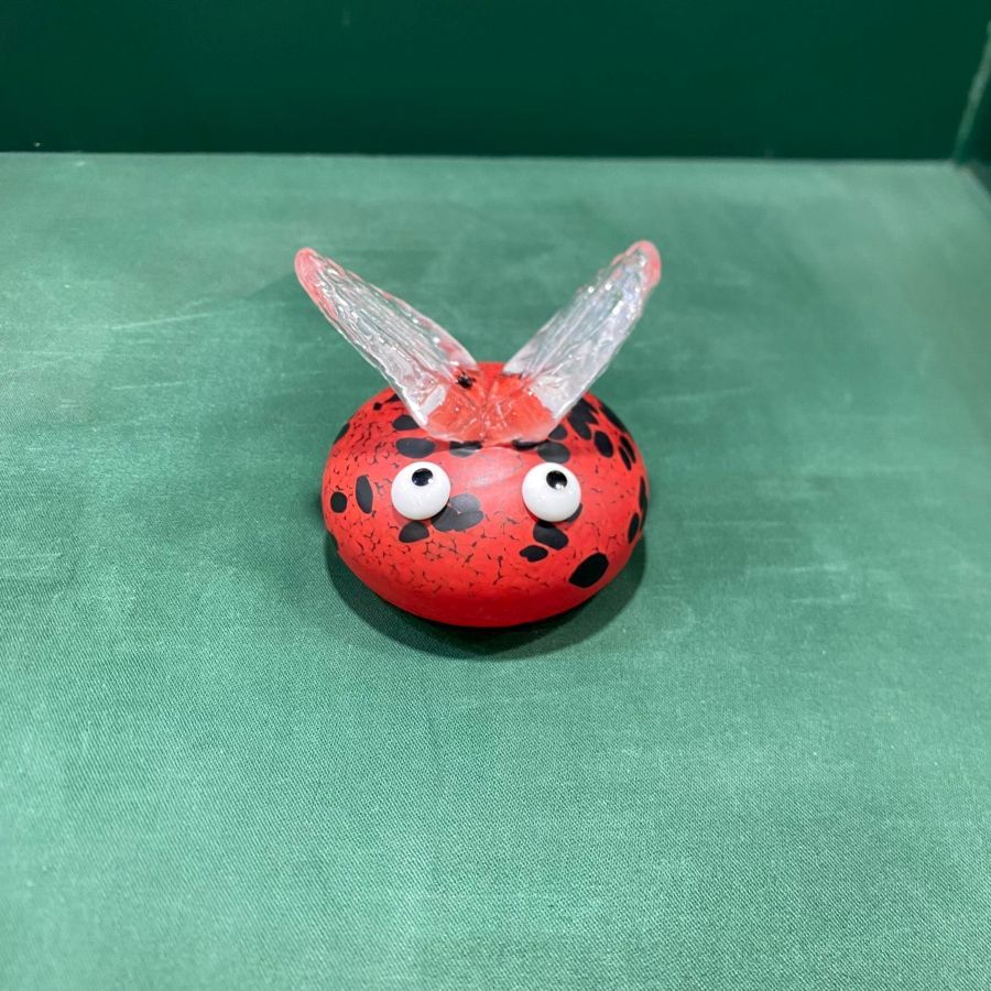 Scultura in Vetro Artistico Soffiato BUGZEE - Rosso Borowski