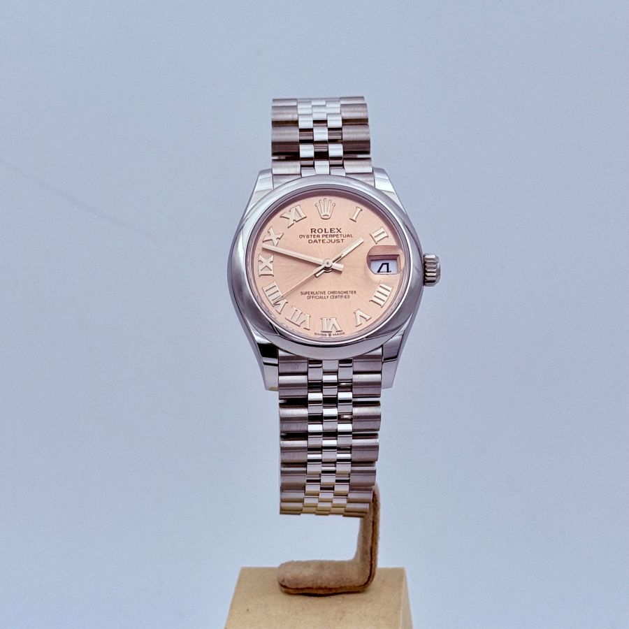 Rolex Datejust 31 Oystersteel Quadrante Rosa con Numeri Romani