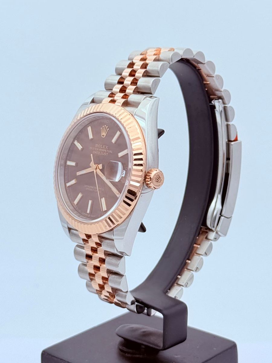 Rolex Datejust 41 Oyster Perpetual Everose Rolesor con Quadrante Chocolate