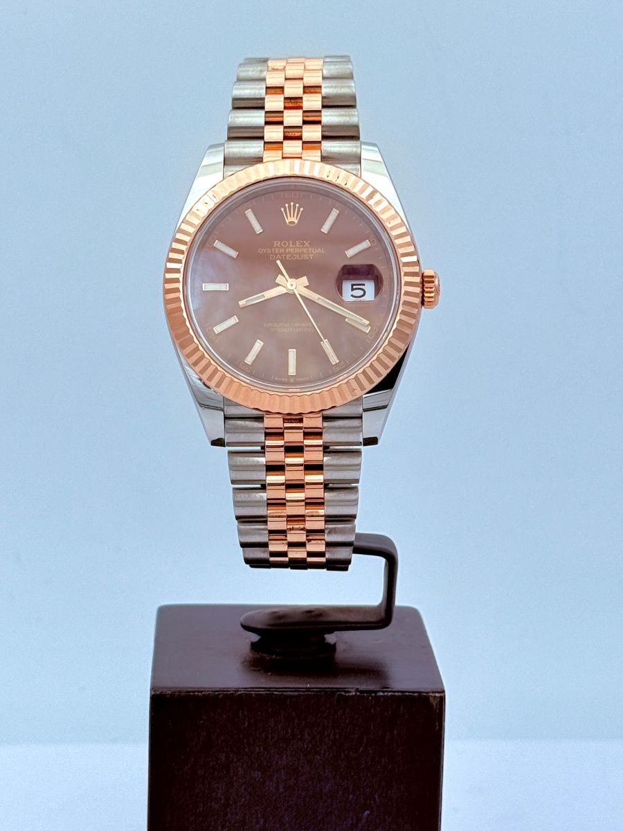 Rolex Datejust 41 Oyster Perpetual Everose Rolesor con Quadrante Chocolate