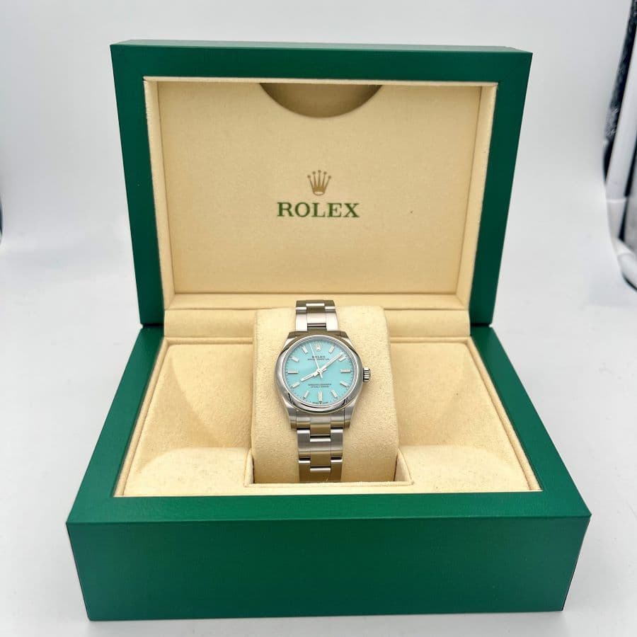 Rolex Oyster Perpetual 31 mm Azzurro Turchese "Tiffany" Ref. 277200 - Nuovo, Anno 2023