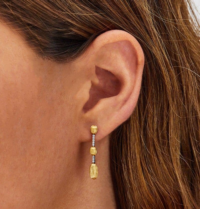 Orecchini Pendenti "Dancing Élite" in Oro 18k e Diamanti