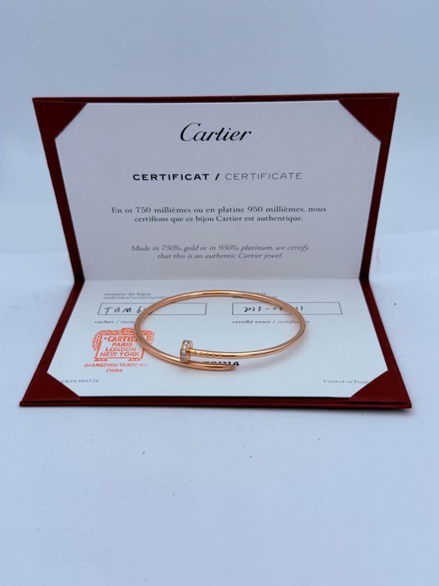 Bracciale Cartier Juste un Clou, Modello Classico in Oro Giallo 18k con Diamanti