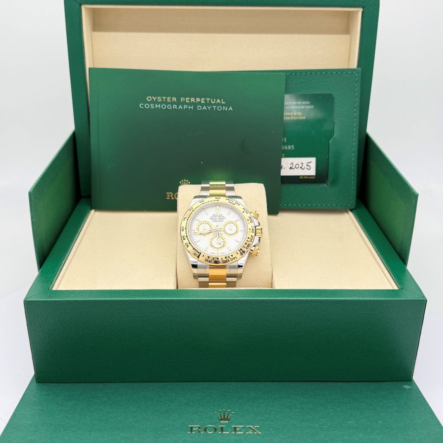 Rolex Cosmograph Daytona Acciaio Oystersteel e Oro Giallo Quadrante Bianco 40mm