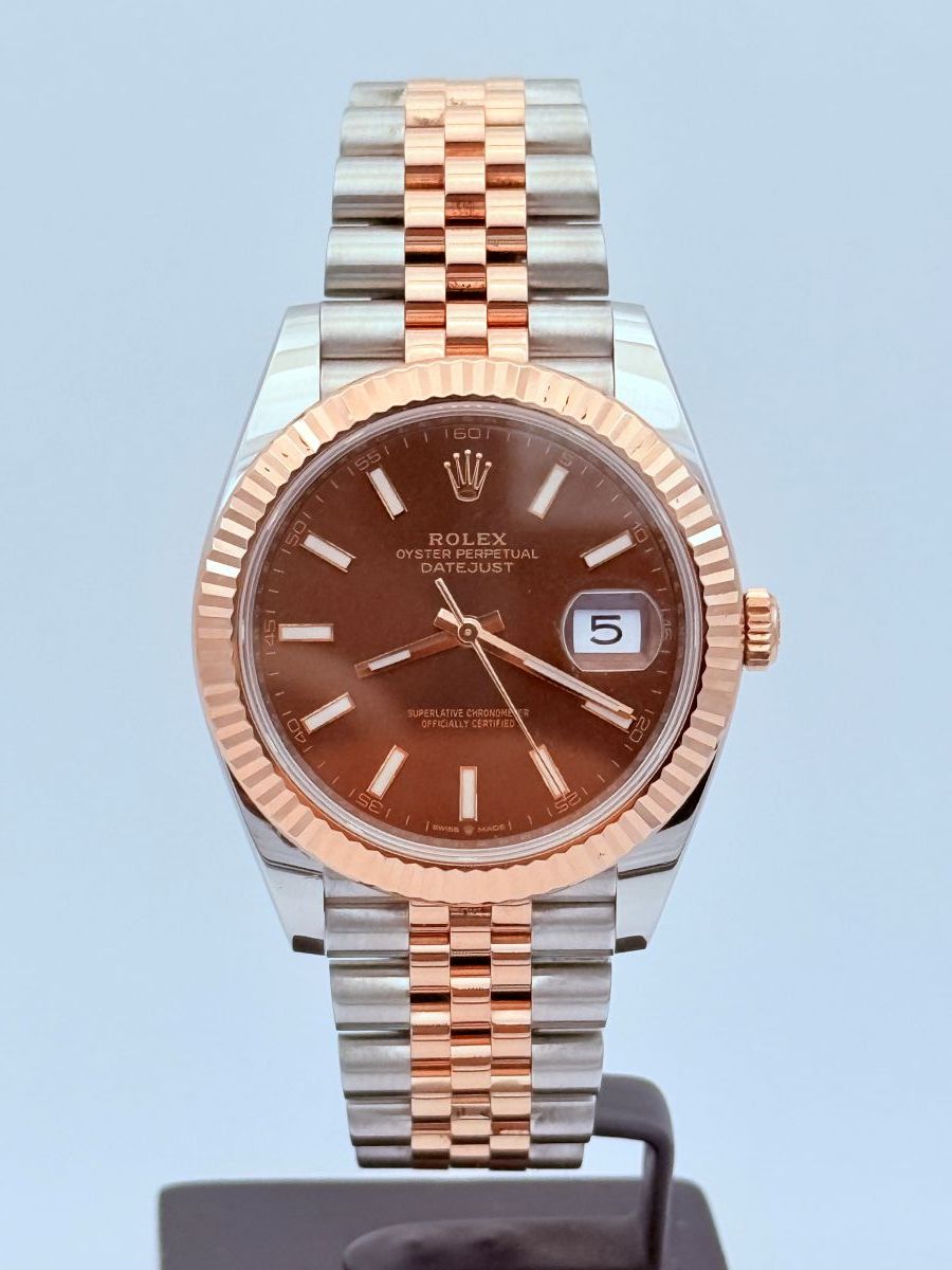 Rolex Datejust 41 Oyster Perpetual Everose Rolesor con Quadrante Chocolate