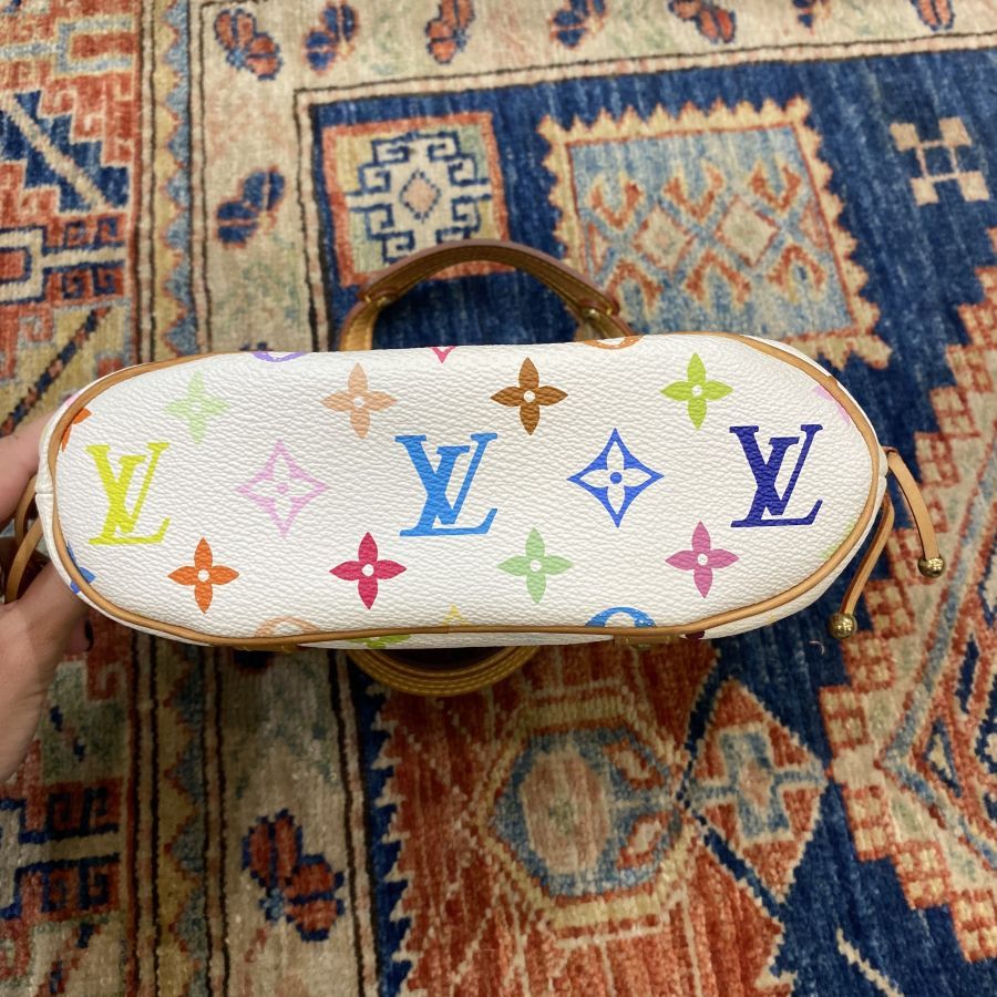 Borsa Louis Vuitton Theda PM Edizione Murakami Monogram Multicolore Bianca