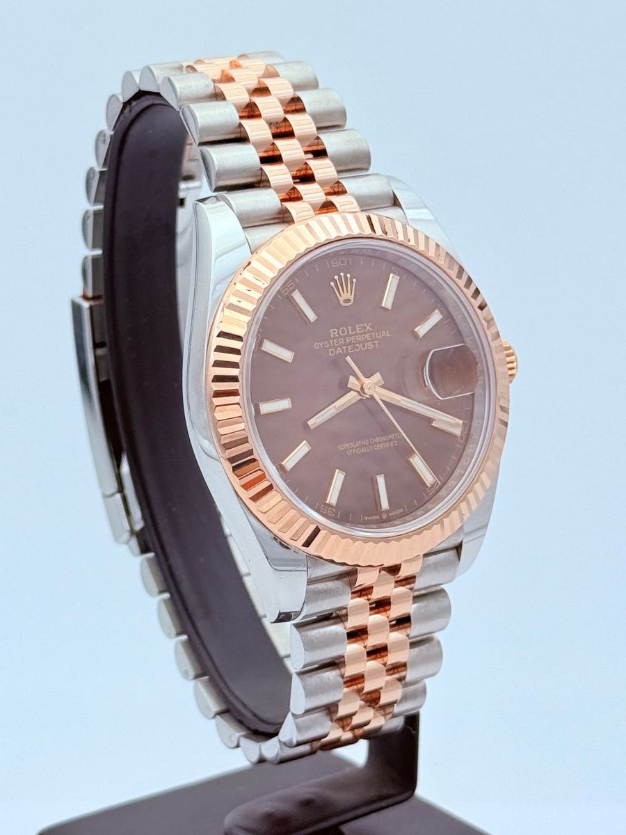 Rolex Datejust 41 Oyster Perpetual Everose Rolesor con Quadrante Chocolate