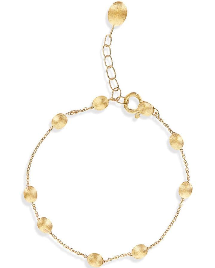 Bracciale Soffio con Boules in Oro 18kt Incise a Mano