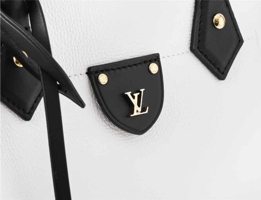 Borsa Louis Vuitton All Set MM in Pelle di Vitello Nera e Bianca, NOS