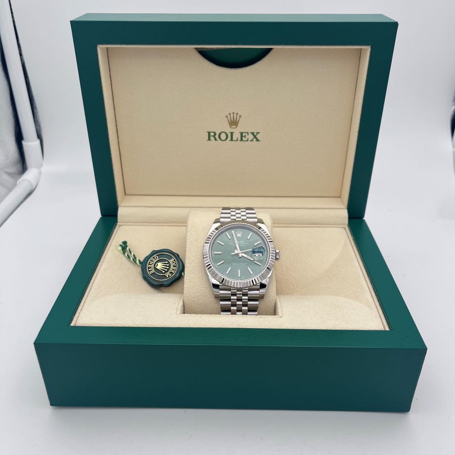 Rolex Datejust 41 Oystersteel e Oro Bianco Verde