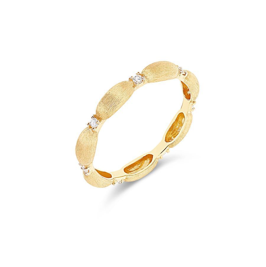 Anello Dancing Élite con Boules in Oro 18k e Dettagli di Diamanti