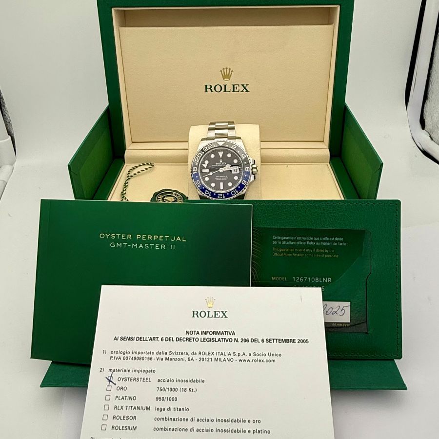 Rolex GMT-Master II "Batman" Ref. 116710BLNR Nuovo Anno 2025
