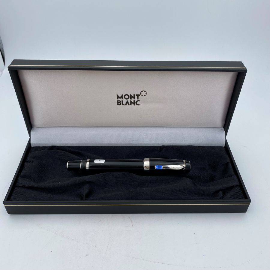 Montblanc Boheme Bleu Penna Stilografica Retrattile con Pietra Blu, Full Set NOS