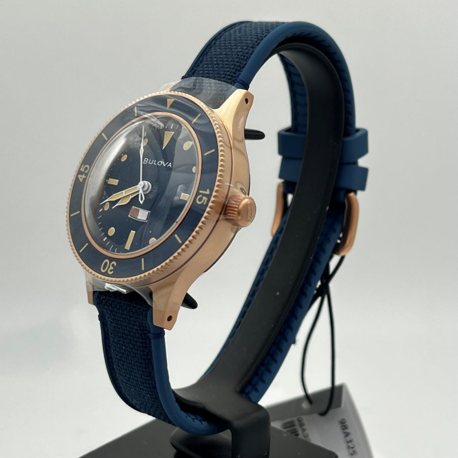 Bulova Mil Ships Edizione Speciale 150° Anniversario Automatico Quadrante Blu Orologio 98A325
