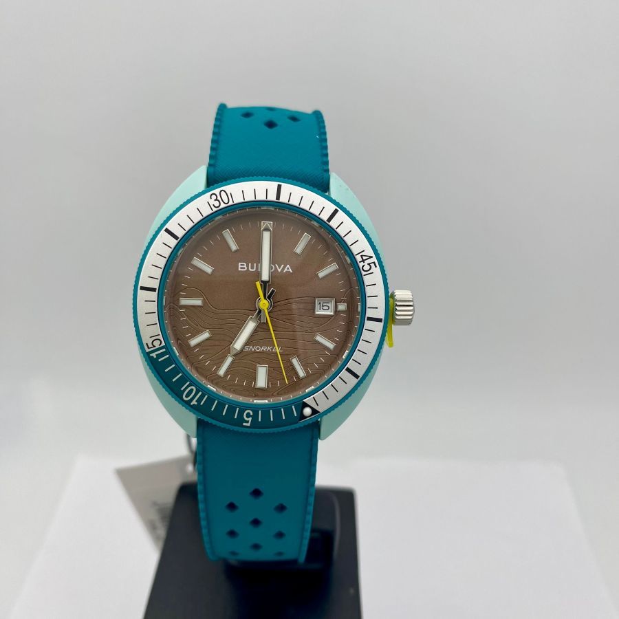 Bulova Snorkel Sea Turtle Ibrida Ceramica Quadrante Marrone