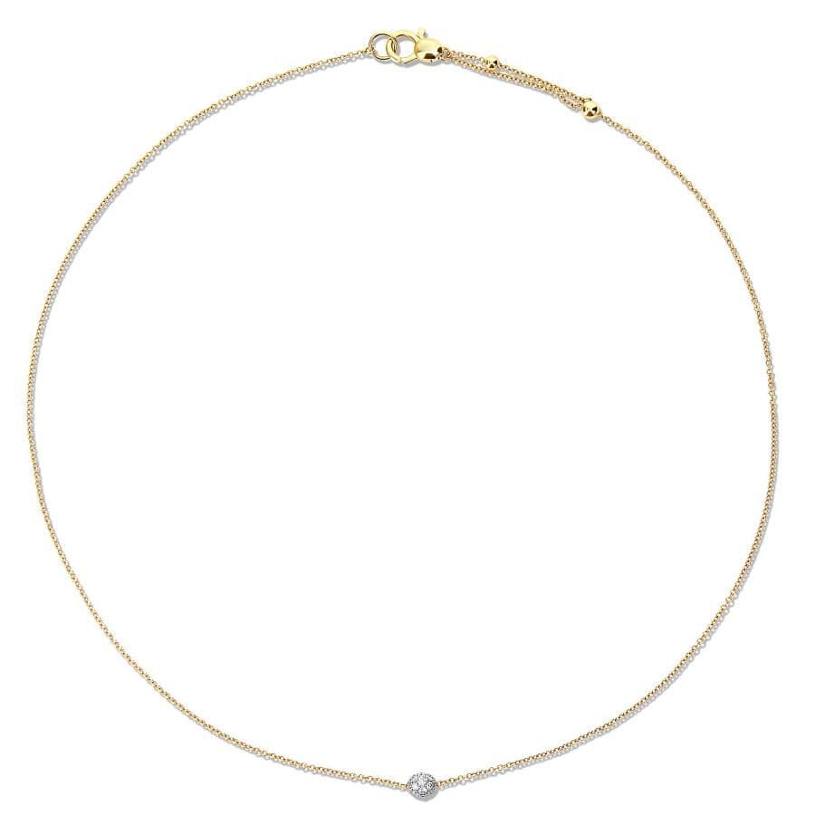 Collana Punto Luce "Dancing Élite" in Oro Bianco 18k con Diamante Naturale