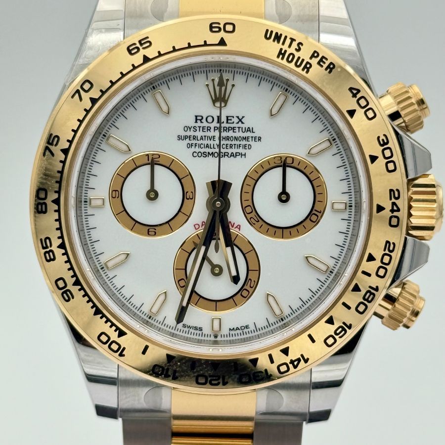 Rolex Cosmograph Daytona Acciaio Oystersteel e Oro Giallo Quadrante Bianco 40mm