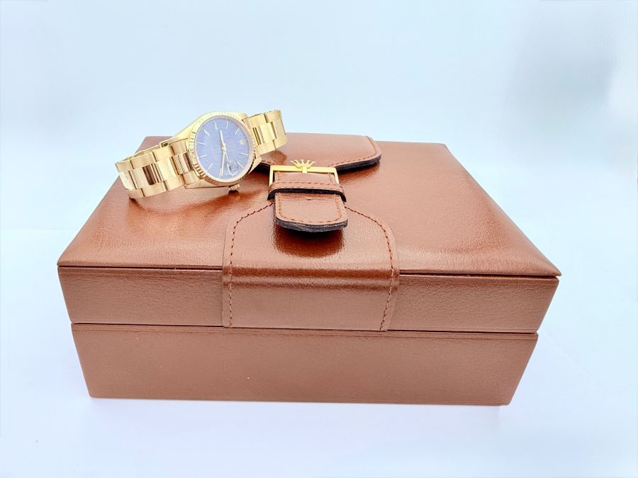 Rolex Datejust 16238 in oro giallo 18ct con bracciale Jubilee e quadrante blu