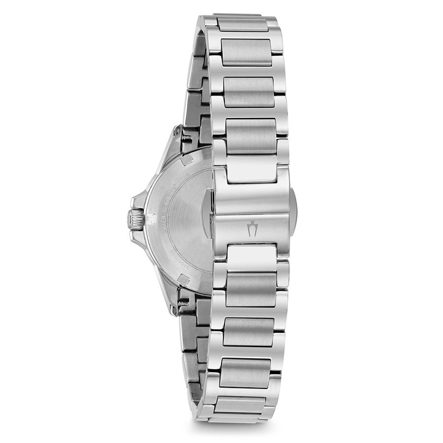 Bulova Marine Star Quadrante Blu Diamanti Acciaio Inossidabile Orologio Donna 96R215