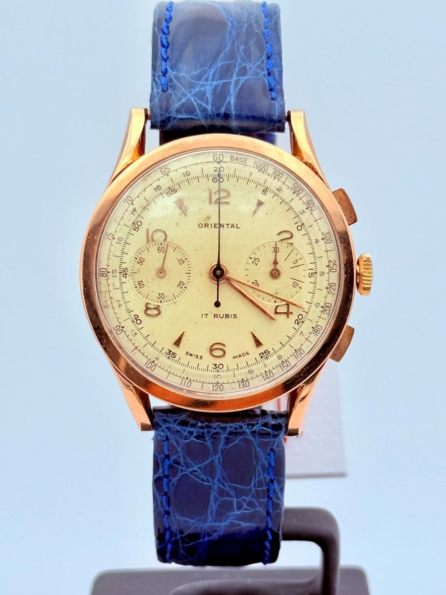 ORIENTAL Chrono 18kt Gold VALJOUX 92 mouvement
