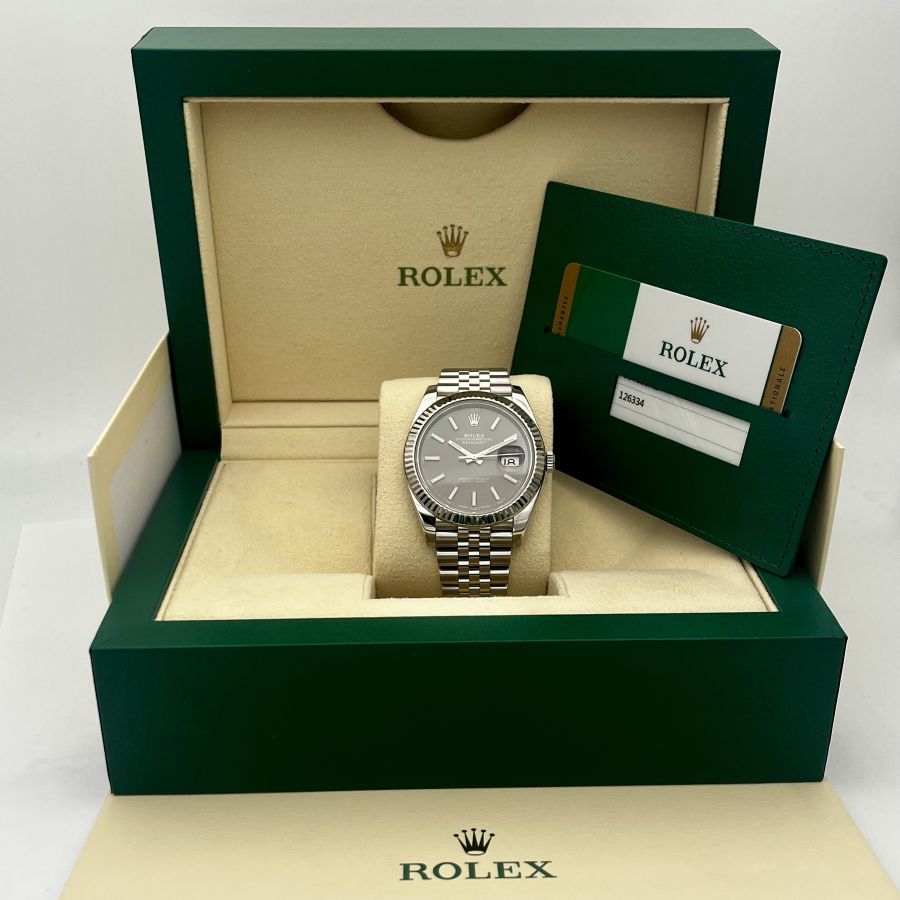 Rolex Datejust 41 Oystersteel e oro bianco Rodio