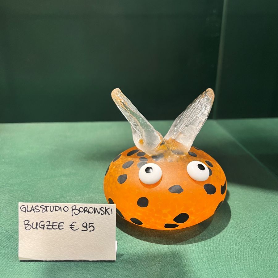 Scultura d'Arte in Vetro Borowski "Bugzee" Edizione 15-95 ARANCIONE