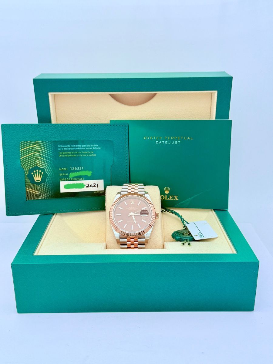 Rolex Datejust 41 Oyster Perpetual Everose Rolesor con Quadrante Chocolate