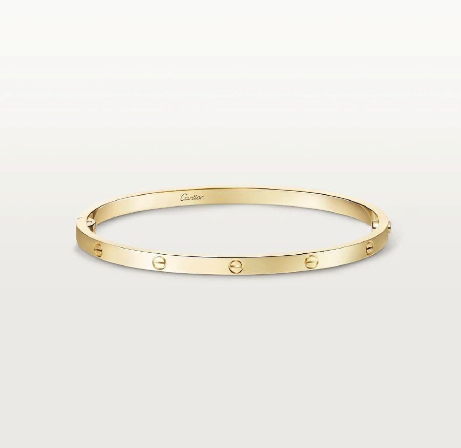 Bracciale Cartier LOVE Piccolo in Oro Giallo 18kt, Misura 17, Pari al Nuovo (Anno 2019)
