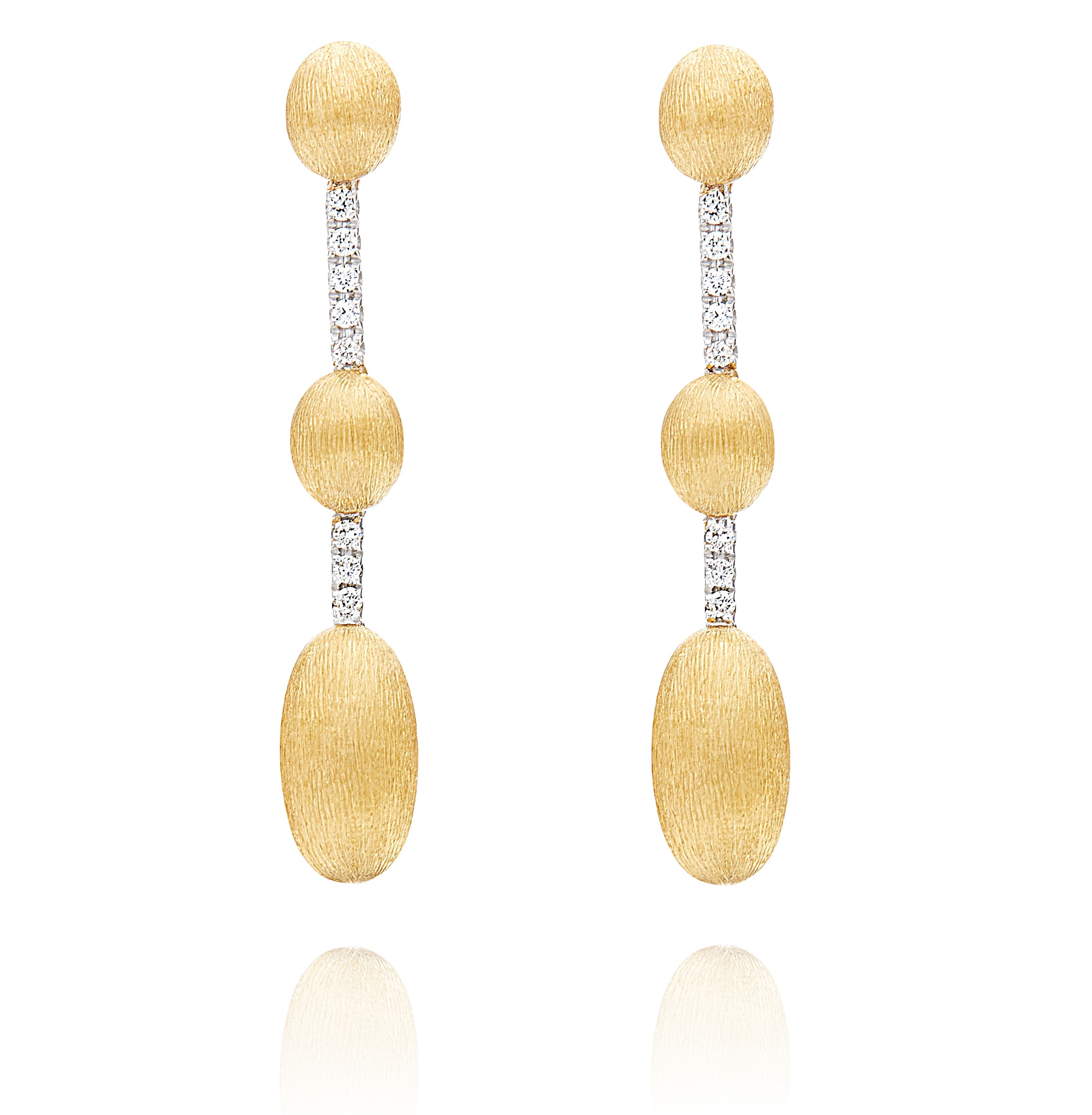 Orecchini Pendenti "Dancing Élite" in Oro 18k e Diamanti