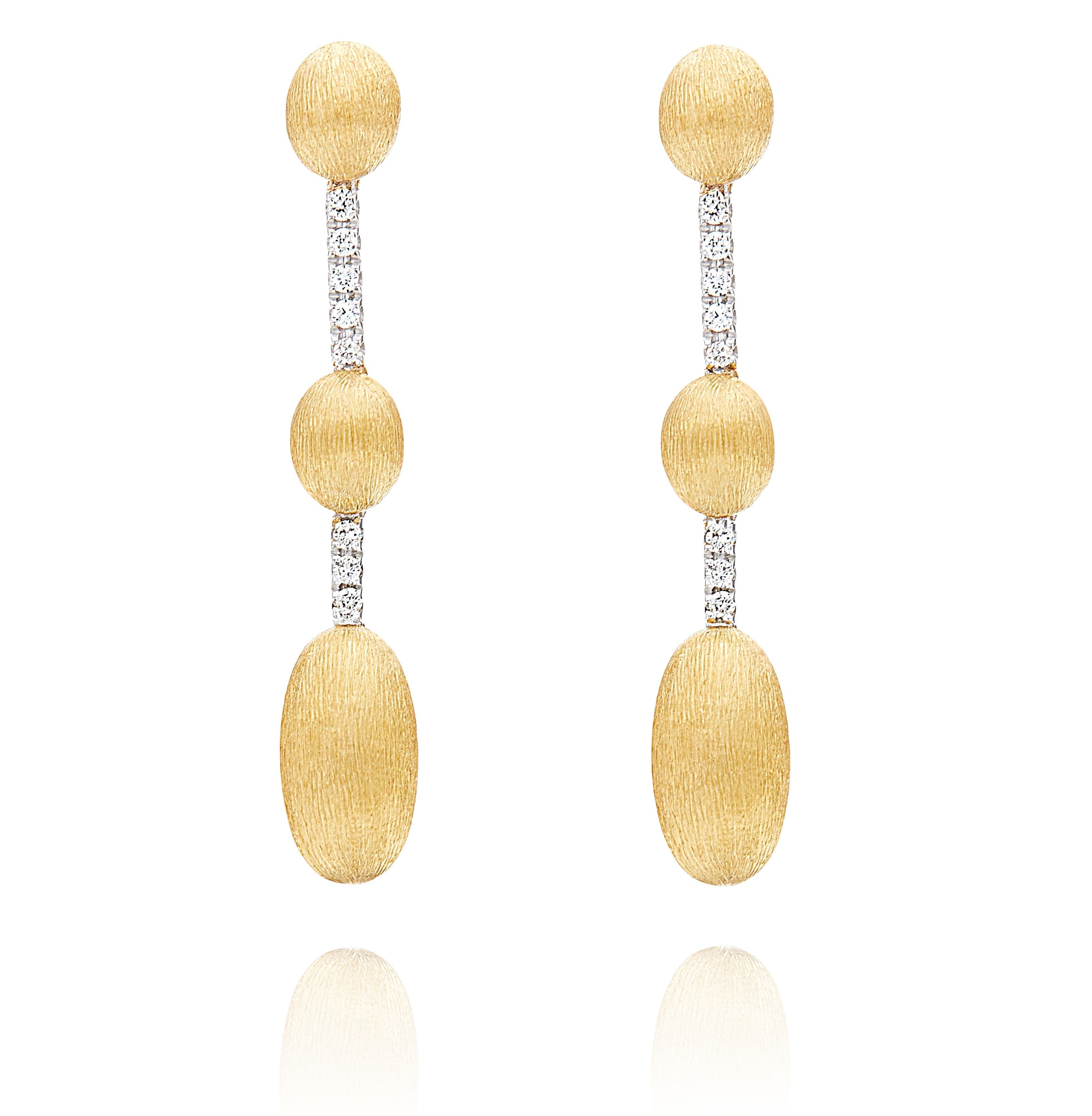 Orecchini Pendenti "Dancing Élite" in Oro 18k e Diamanti