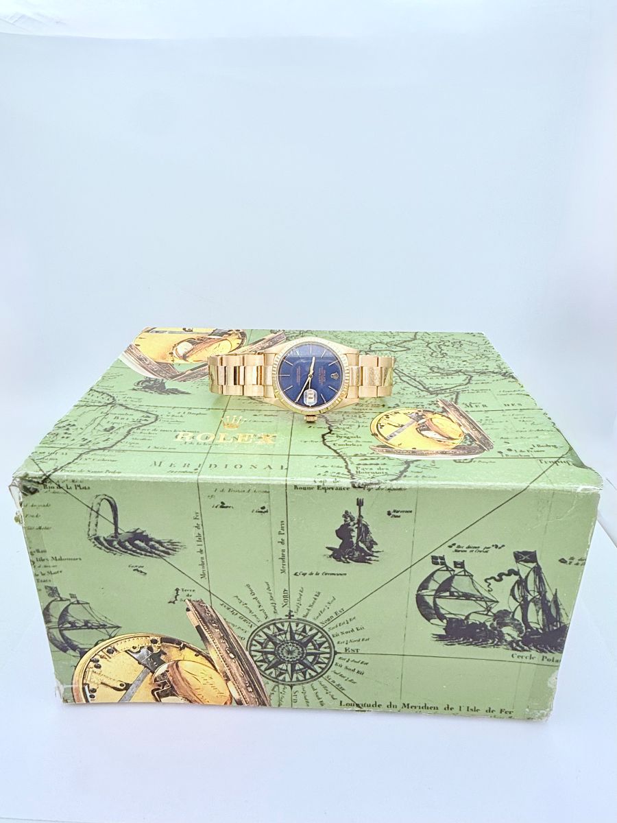 Rolex Datejust 16238 in oro giallo 18ct con bracciale Jubilee e quadrante blu