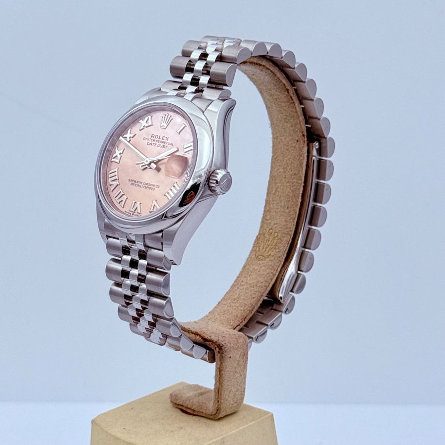Rolex Datejust 31 Oystersteel Quadrante Rosa con Numeri Romani