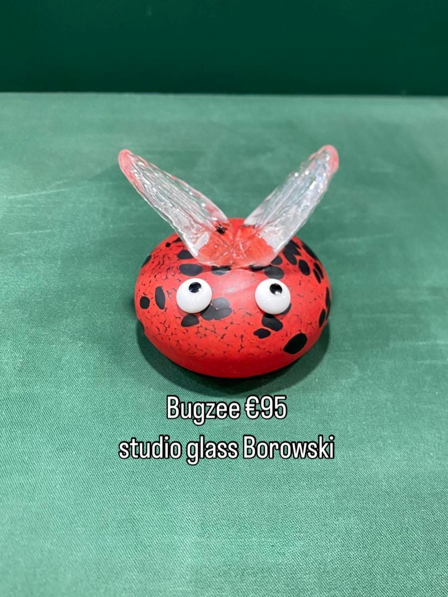Scultura in Vetro Artistico Soffiato BUGZEE - Rosso Borowski