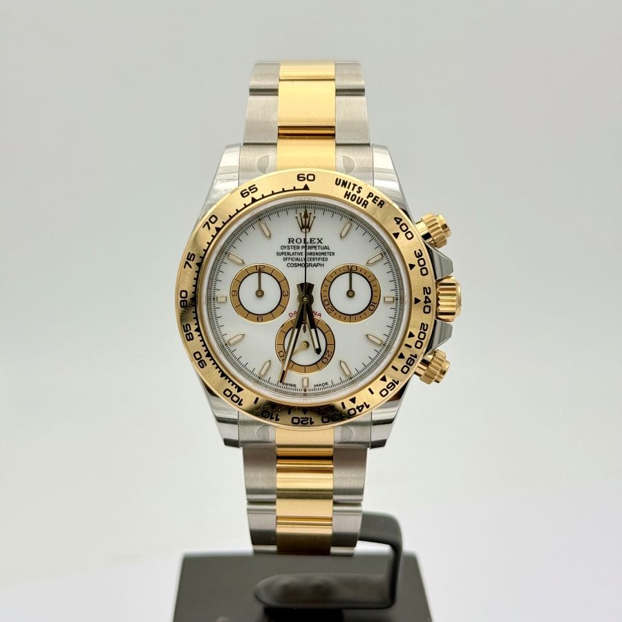 Rolex Cosmograph Daytona Acciaio Oystersteel e Oro Giallo Quadrante Bianco 40mm