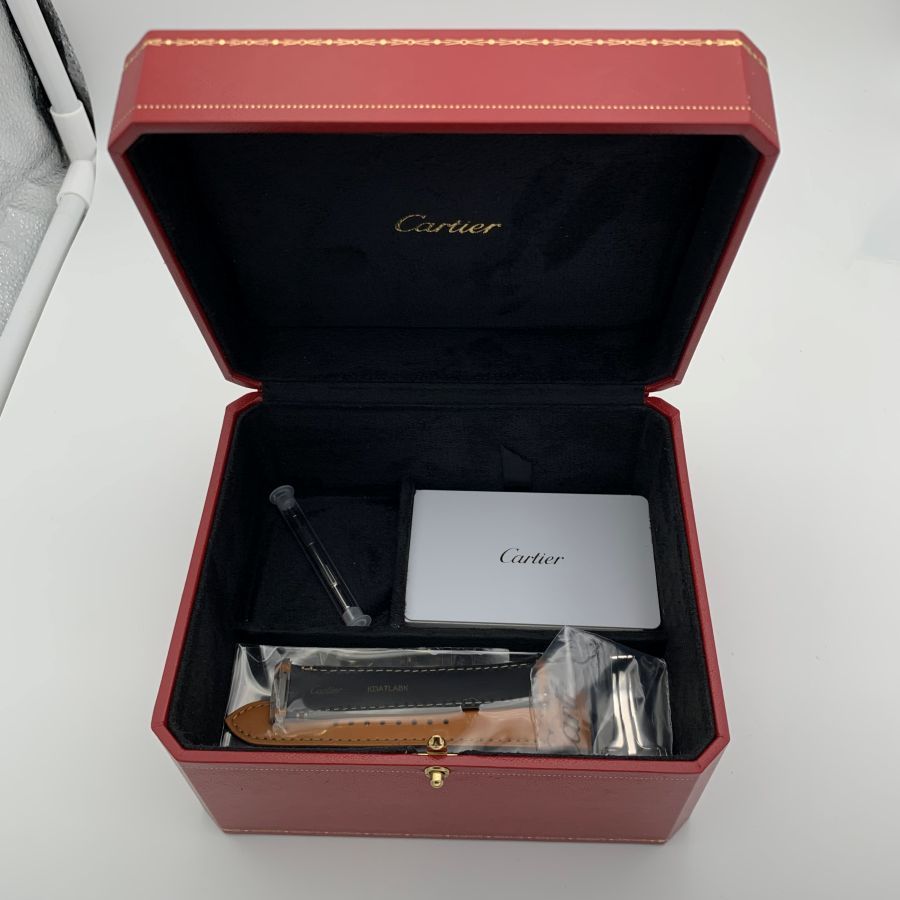 Cartier Santos Modello Medio Quadrante Opalino Argentato Orologio da Uomo WSSA0029