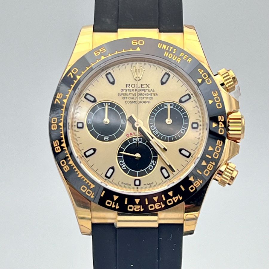 Rolex Daytona "Pikachu" 116518LN in Oro Giallo con Quadrante Sundust e Bracciale Oysterflex