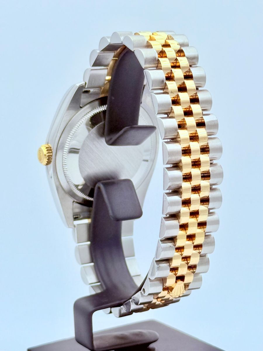 Rolex Datejust 36 Bicolore Oro Giallo e Acciaio con Quadrante Nero Diamantato e Bracciale Jubilee