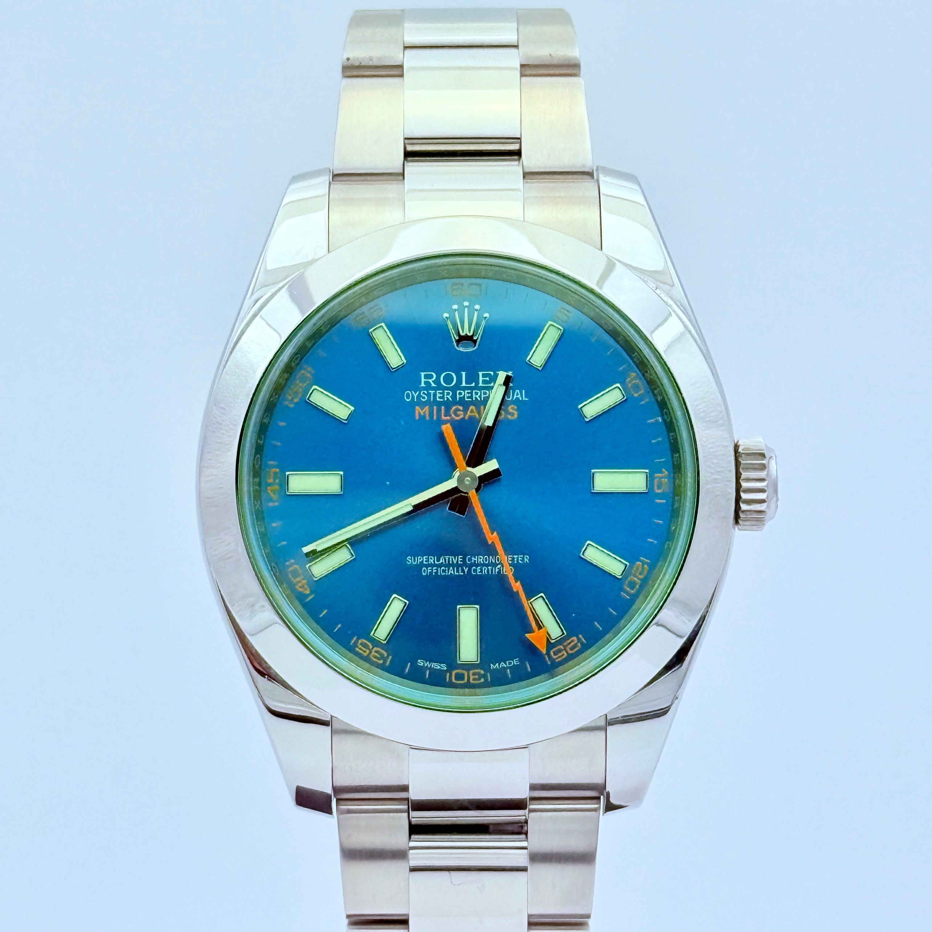 Rolex Milgauss 116400GV Quadrante Z-Blue