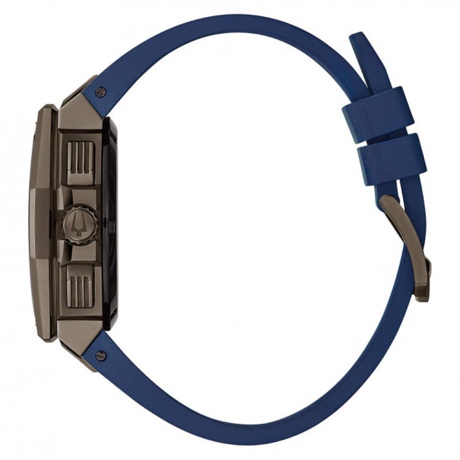 Bulova Precisionist Series X Cronografo Quadrante Blu Cinturino Gomma Uomo 98B357
