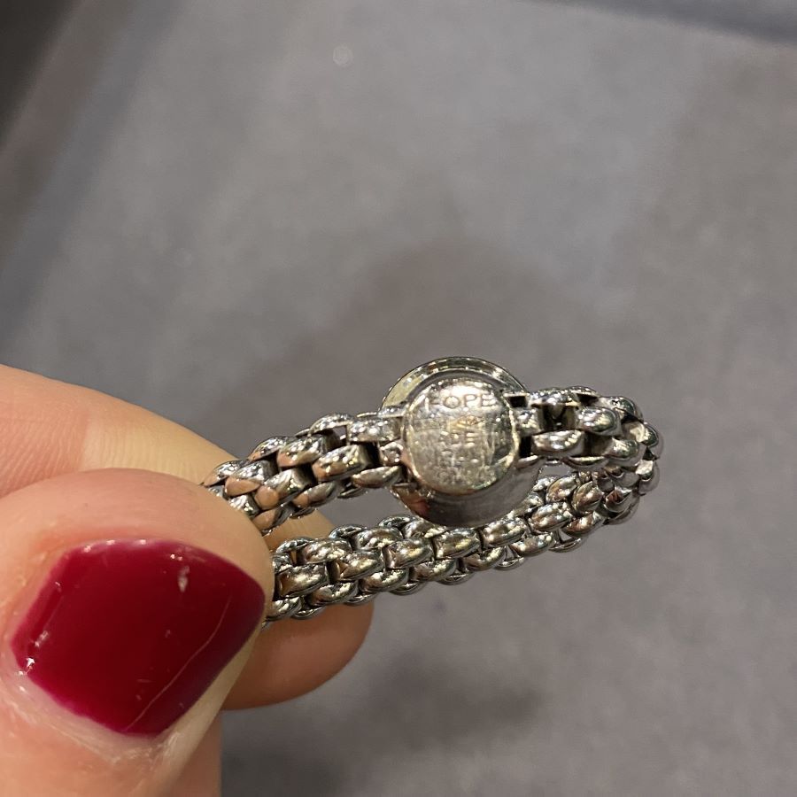 Bracciale Elasticizzato Fope Flexi'it in Oro 18kt con Pavé di Diamanti 0,41ct