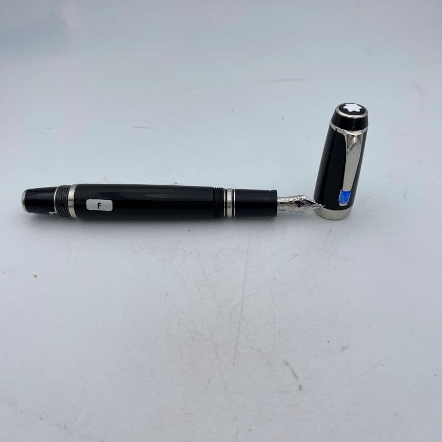 Montblanc Boheme Bleu Penna Stilografica Retrattile con Pietra Blu, Full Set NOS