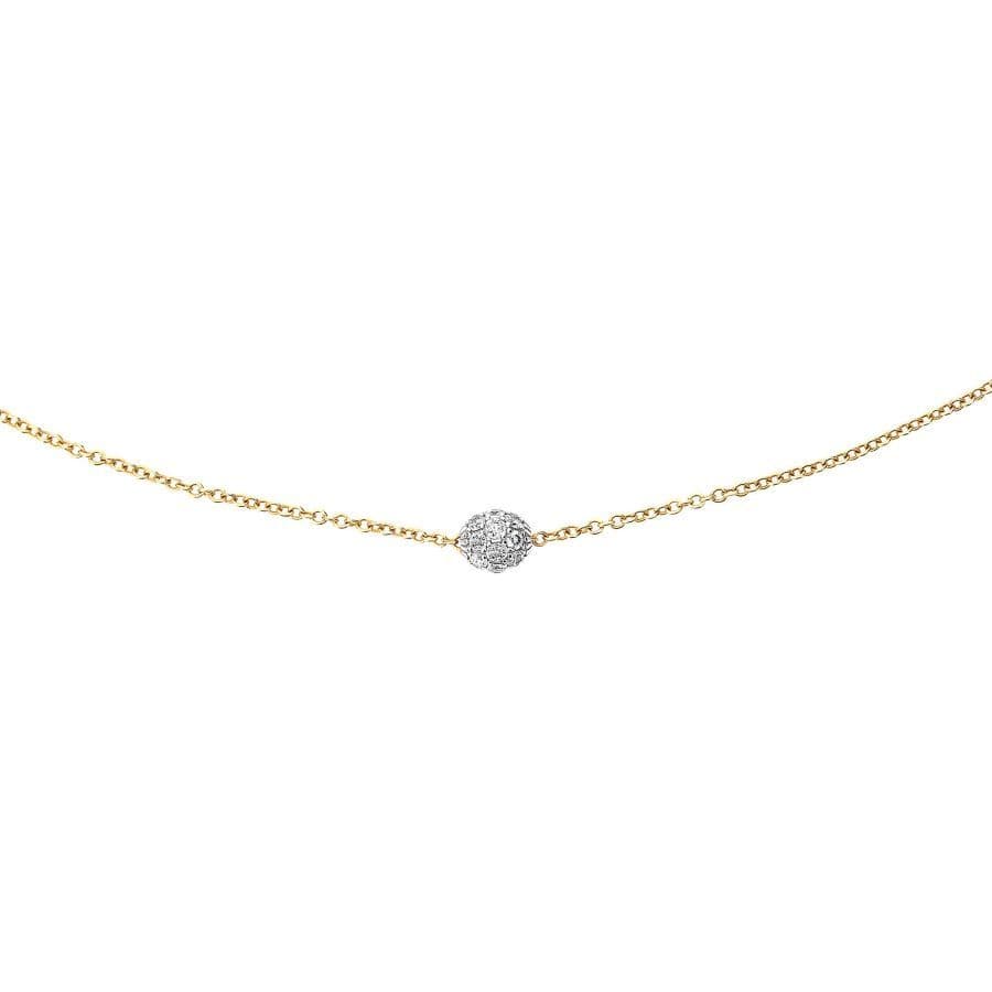 Collana Punto Luce "Dancing Élite" in Oro Bianco 18k con Diamante Naturale