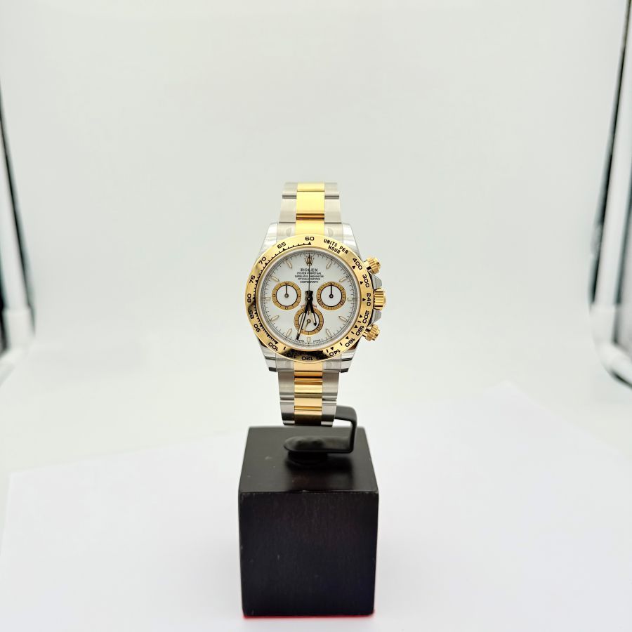 Rolex Cosmograph Daytona Acciaio Oystersteel e Oro Giallo Quadrante Bianco 40mm